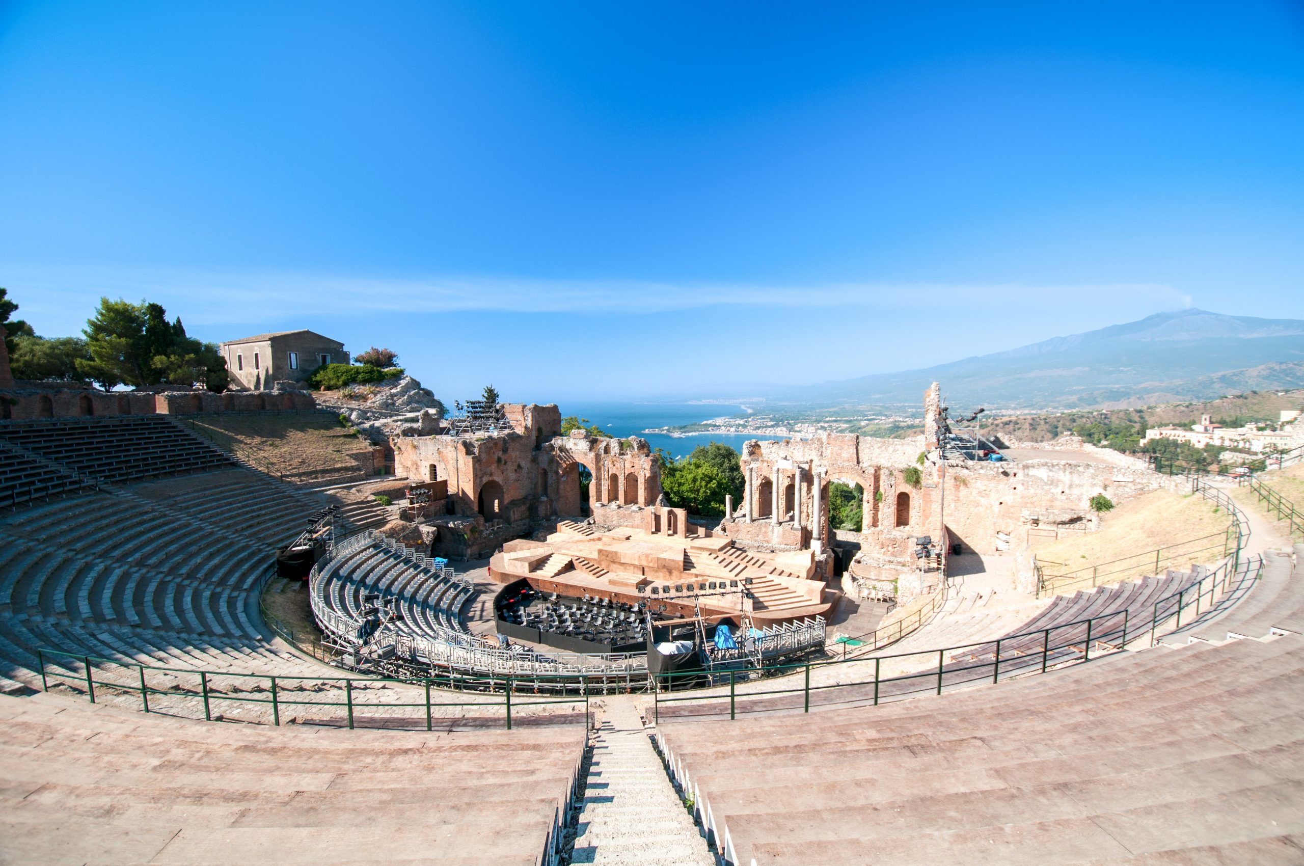 Théâtre de Taormina, Sicile, Italie, photo par Jean-Michel Ducasse