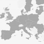 carte de l'Europe gris clair